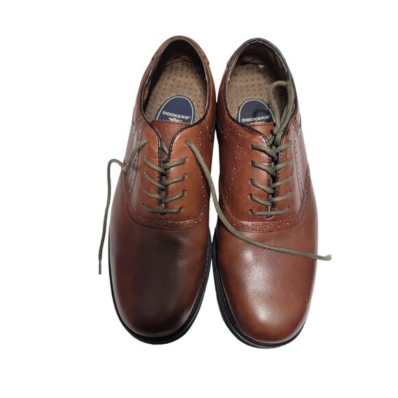 Dockers men\'s brown leather dress shoes  size 12